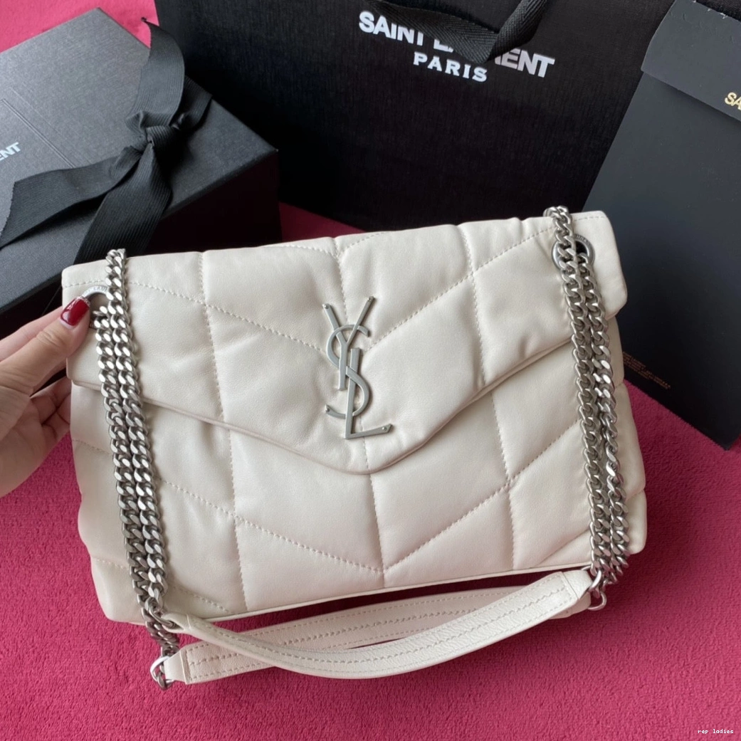 Repzbay REP YSL LAMBSKIN QUILTED PUFFER SMALL BAG IN 0724